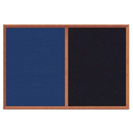 United Visual Products Enclosed Corkboard, 1 Door, 60"x36", 4" Fra UV3424-GOLD-APRICOT